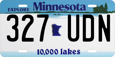 MN license plate 327UDN