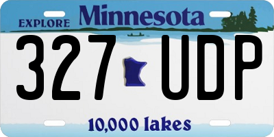 MN license plate 327UDP