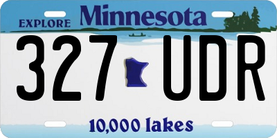 MN license plate 327UDR