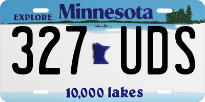 MN license plate 327UDS