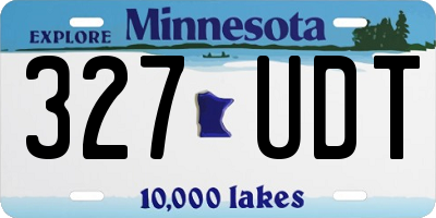 MN license plate 327UDT