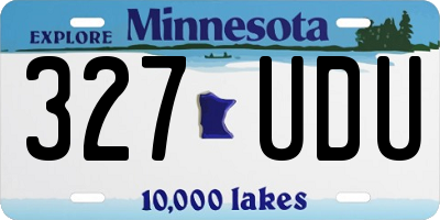 MN license plate 327UDU