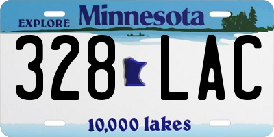 MN license plate 328LAC