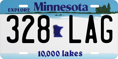 MN license plate 328LAG