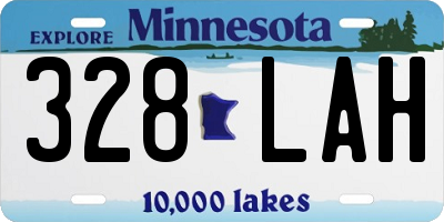 MN license plate 328LAH