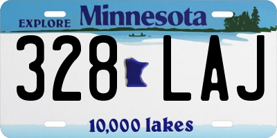 MN license plate 328LAJ