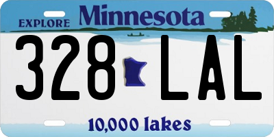 MN license plate 328LAL