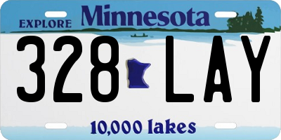 MN license plate 328LAY