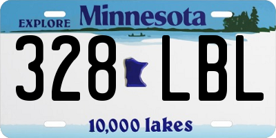 MN license plate 328LBL
