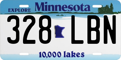 MN license plate 328LBN