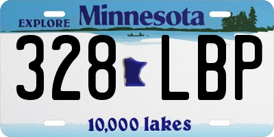 MN license plate 328LBP