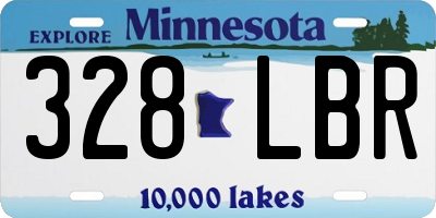MN license plate 328LBR