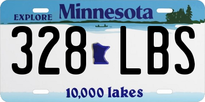 MN license plate 328LBS