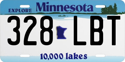MN license plate 328LBT