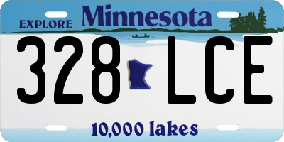 MN license plate 328LCE