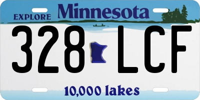 MN license plate 328LCF