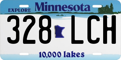 MN license plate 328LCH