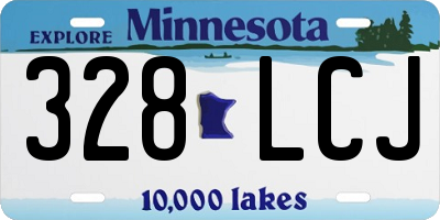 MN license plate 328LCJ