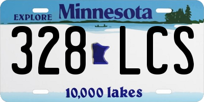MN license plate 328LCS
