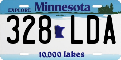 MN license plate 328LDA