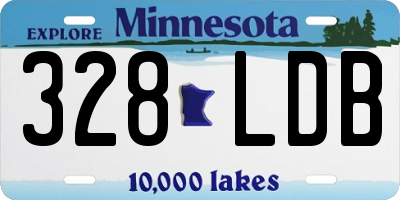 MN license plate 328LDB