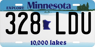 MN license plate 328LDU