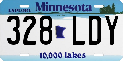 MN license plate 328LDY