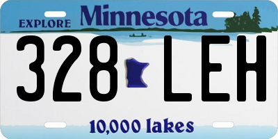 MN license plate 328LEH