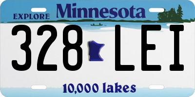 MN license plate 328LEI