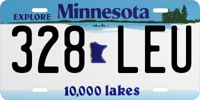 MN license plate 328LEU