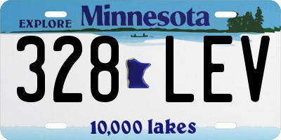 MN license plate 328LEV