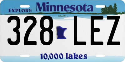 MN license plate 328LEZ