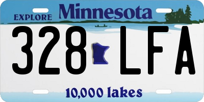 MN license plate 328LFA