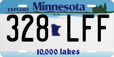 MN license plate 328LFF
