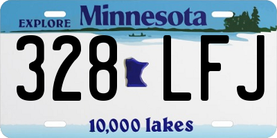 MN license plate 328LFJ