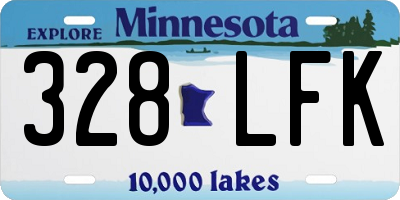 MN license plate 328LFK