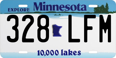 MN license plate 328LFM