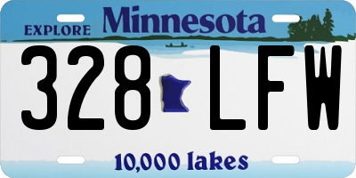 MN license plate 328LFW