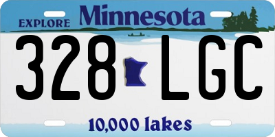 MN license plate 328LGC