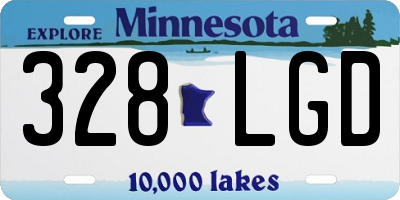 MN license plate 328LGD