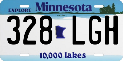 MN license plate 328LGH