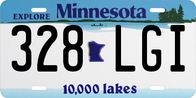 MN license plate 328LGI