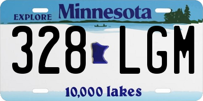 MN license plate 328LGM