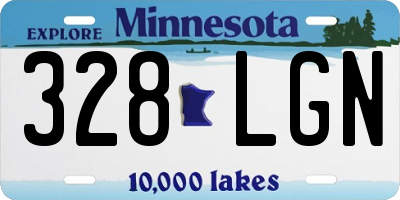 MN license plate 328LGN