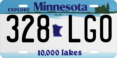 MN license plate 328LGO