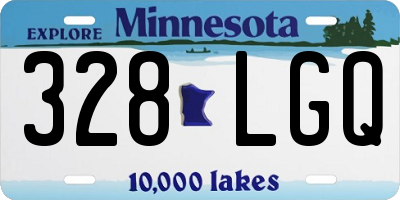 MN license plate 328LGQ