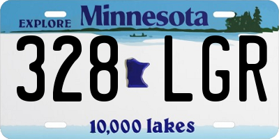 MN license plate 328LGR