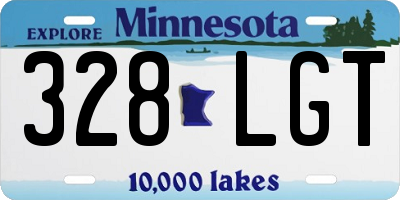 MN license plate 328LGT