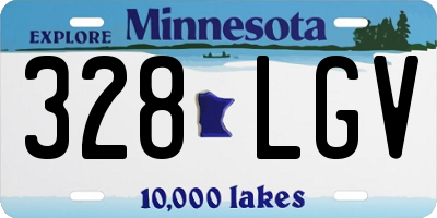 MN license plate 328LGV