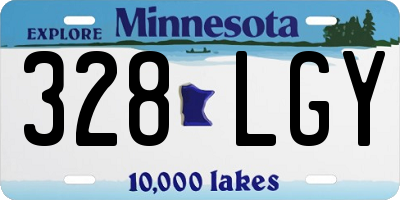 MN license plate 328LGY